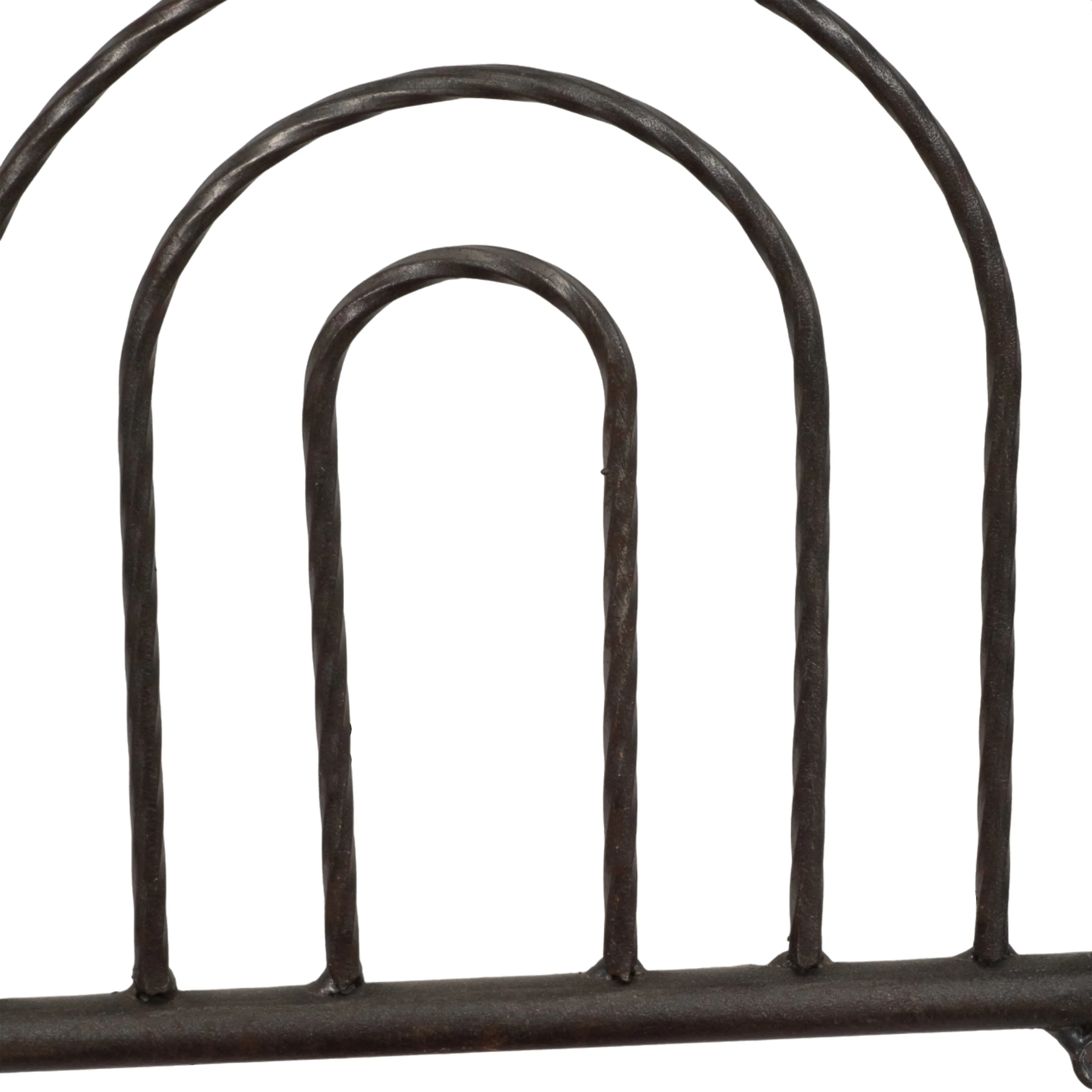 METAL, 11"H WALL PLANTER, BLACK/TERRACOTTA