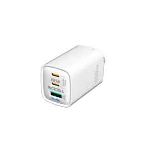 Auto Stop Charging Microdia Smartcube Nano 65W, Gan Wall Charger, Dual Usb-C Pd3.1