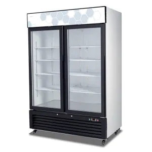 Migali - C-49RM-HC, Commercial 54" 2 Glass Door Merchandiser Refrigerator 49 cu. ft.
