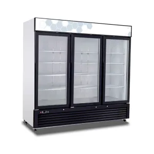 Migali - C-72RM-HC, Commercial 83" 3 Glass Door Merchandiser Refrigerator 72 cu. ft.