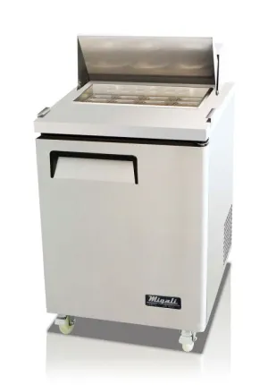 Migali - C-SP27-8-HC, 27?? 8 Pan Sandwich Salad Food Prep Table 6.5 cu. ft.