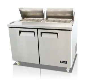 Migali - C-SP60-24BT-HC, 60?? 24 Pans Salad Sandwich Food Prep Table Refrigerator Big Top 18.2 cu. ft.