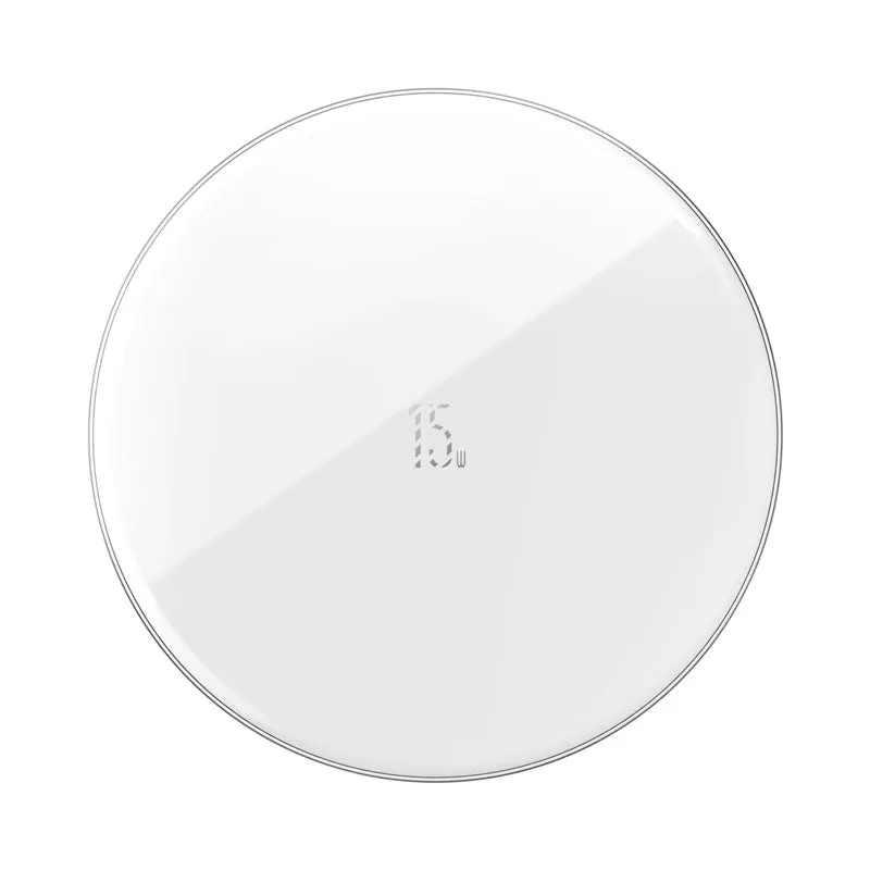Baseus 15W Qi Certified Simple Wireless Charger - Upgraded Version (Wxjk-A02) Bend Resistant Cable Power Delivery