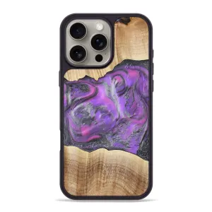 Protective Cover Case Friendly Iphone 16 Pro Max Wood Phone Case - Sherita (Purple, 779238)
