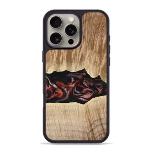 Privacy Screen Iphone 16 Pro Max Wood Phone Case - Adrian (Red, 778971)