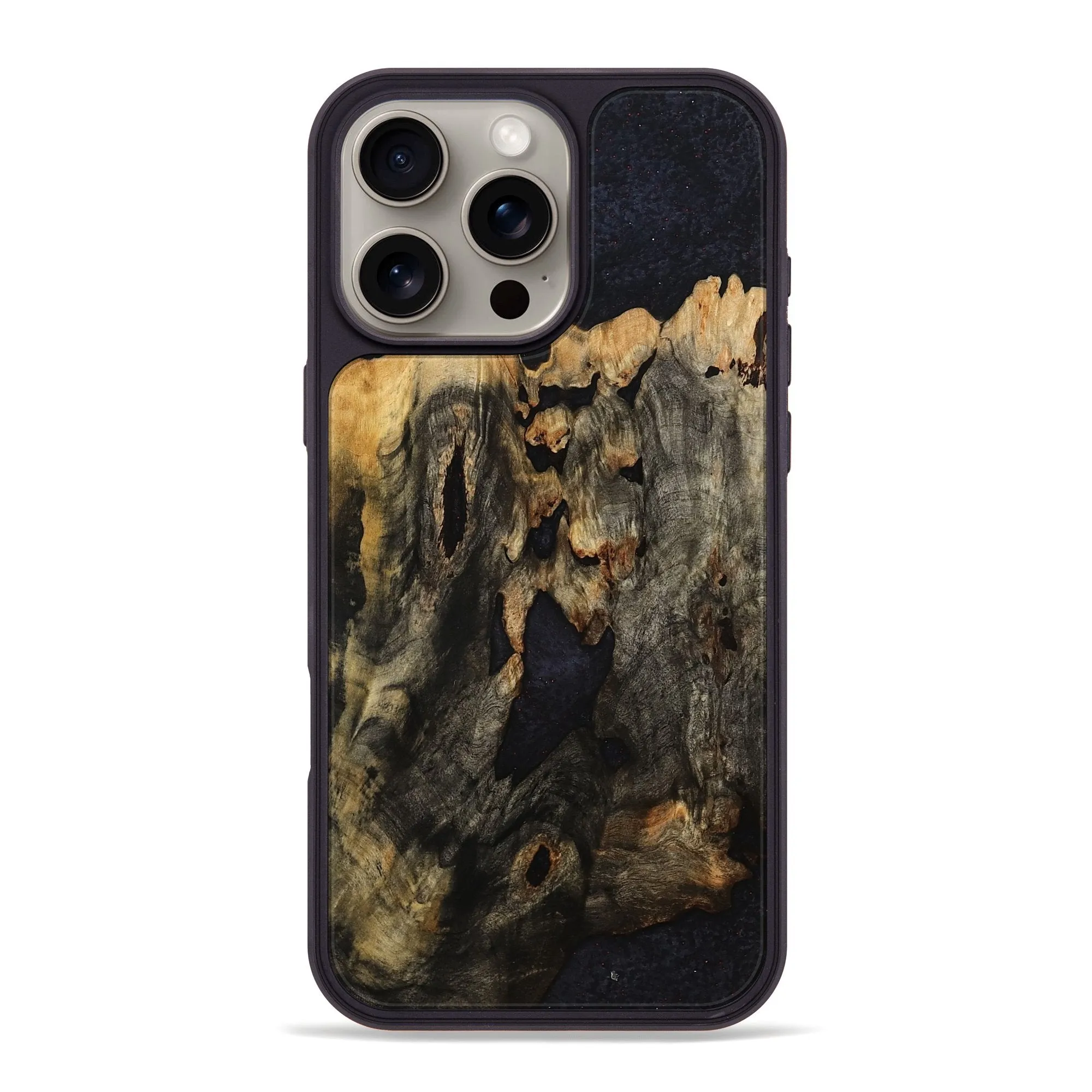 Shock Proof Film Iphone 16 Pro Max Wood Phone Case - Brook (Wood Burl, 781876)