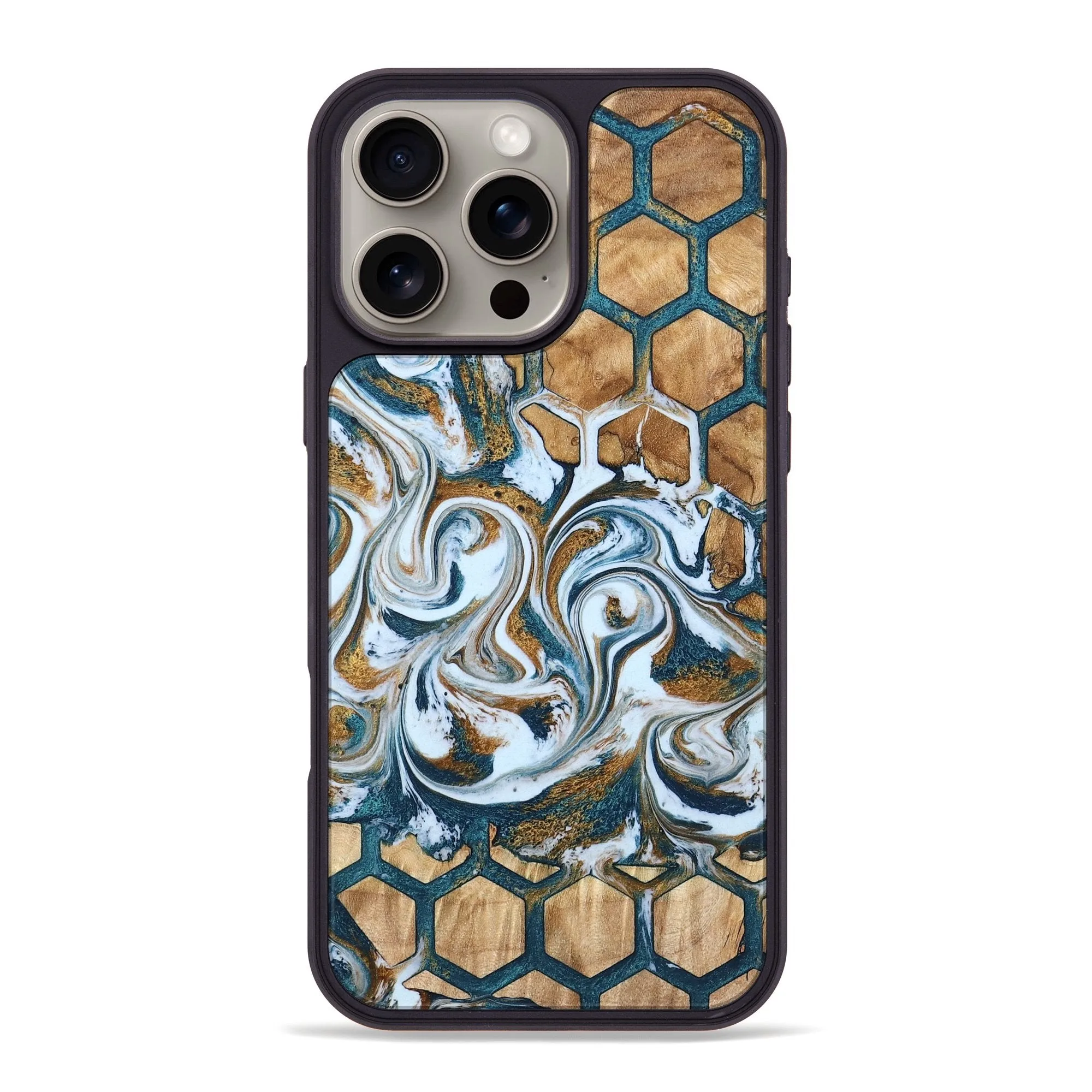 Iphone 16 Pro Max Wood Phone Case - Kaleena (Pattern, 780844) Case Friendly Glass