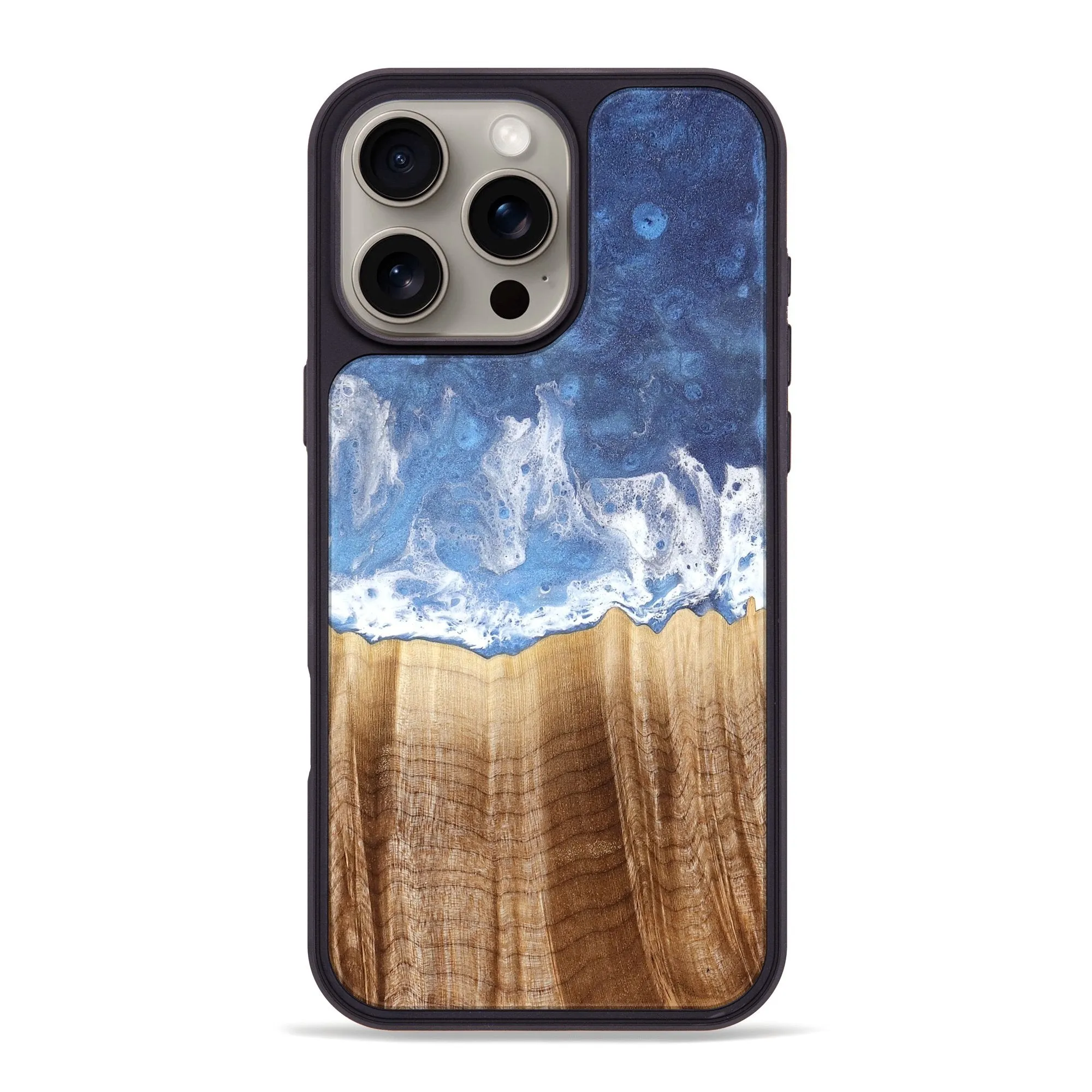 Anti Blue Light Shockproof Iphone 16 Pro Max Wood Phone Case - Davina (Coastal, 776991)