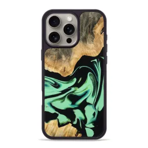 Iphone 16 Pro Max Wood Phone Case - Saniya (Green, 781765) Anti Fingerprint Screen