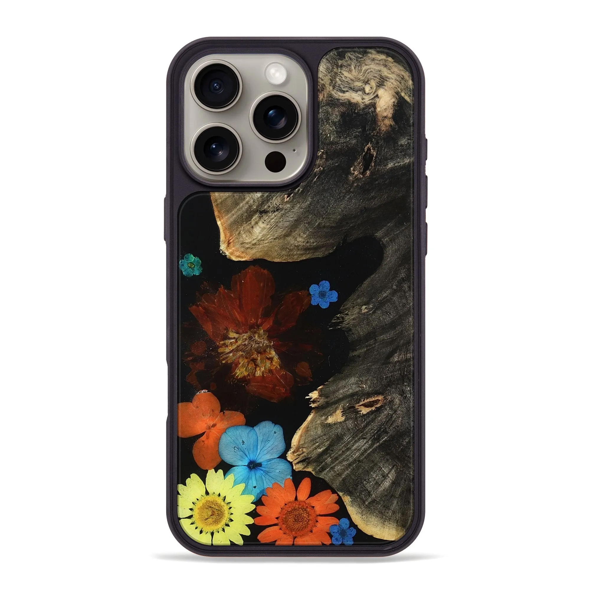 Anti Finger Oil Smooth Touch Iphone 16 Pro Max Wood Phone Case - Niko (Bloom, 781645)