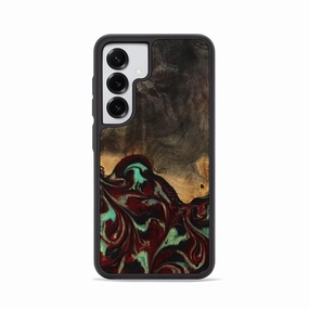 Anti Finger Grease Galaxy S25 Wood Phone Case - Ulises (Red, 770734)