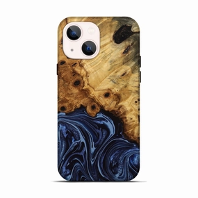 Impact Resistant Iphone 13 Wood Live Edge Phone Case - Richard (Blue, 775604)