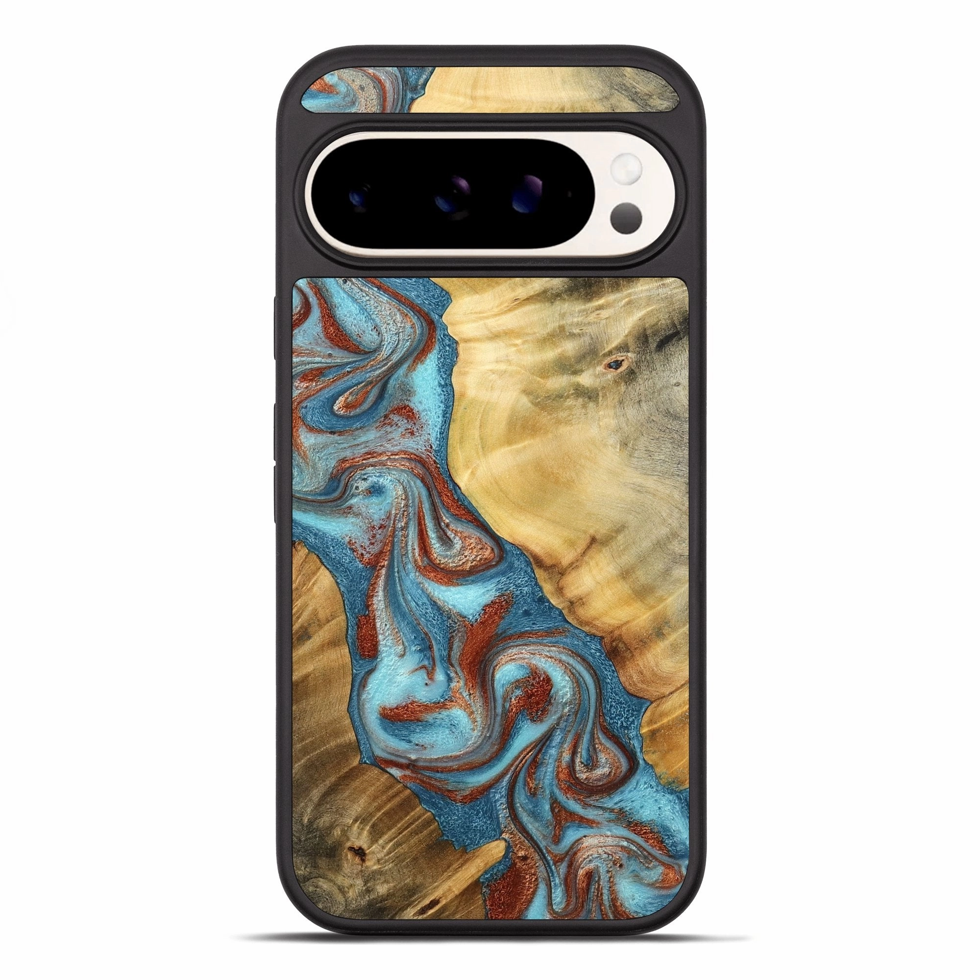 Anti Glare Pixel 10 Pro Xl Wood Phone Case - Blakely (Teal & Gold, 775169)