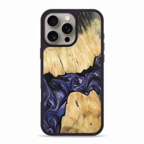 Crystal Clear Screen Anti Finger Grease Iphone 16 Pro Max Wood Phone Case - Kamiyah (Purple, 764623)