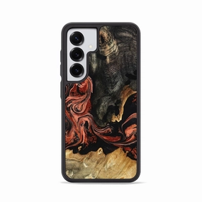 Galaxy S25 Wood Phone Case - Racheal (Red, 781652) Drop Resistant Anti Glare Film