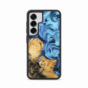 Galaxy S25 Wood Phone Case - Tobias (Blue, 781802) Ultra Thin Bubble Free