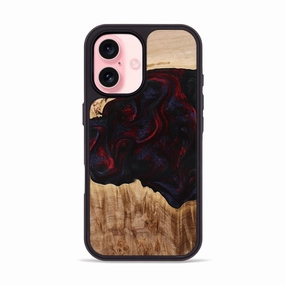 Bubble Free Iphone 16 Wood Phone Case - Promise (Red, 775663)