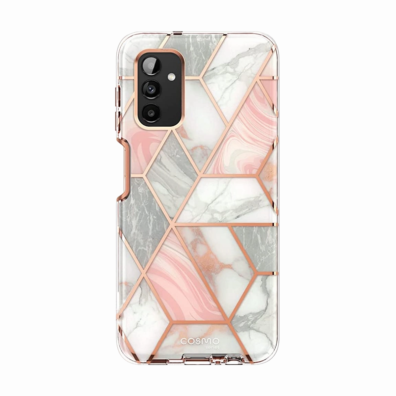 Galaxy A13 Cosmo Case - Marble Pink Tempered Glass Privacy Screen