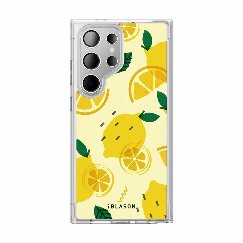 Shock Proof Film Privacy Screen Galaxy S23 Ultra Halo Magsafe Cute Phone Case - Lemonade