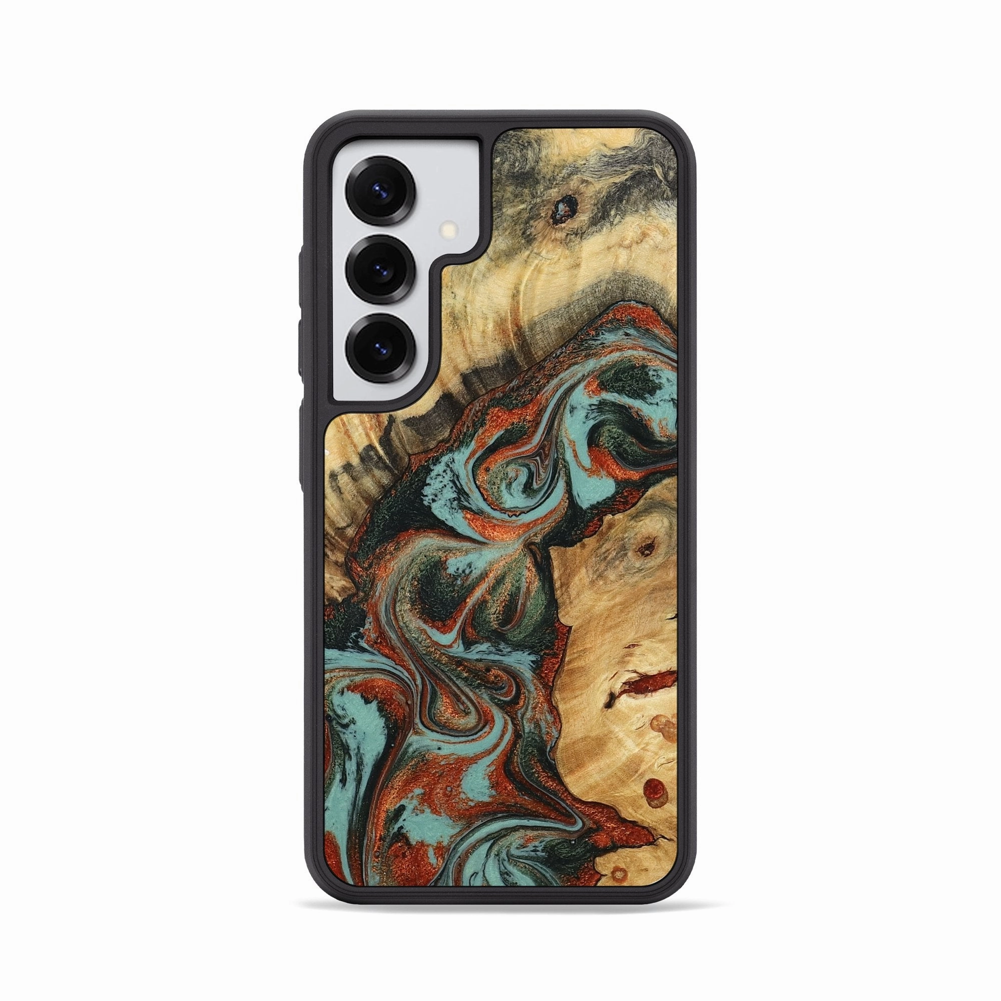 Galaxy S25 Wood Phone Case - Ahmad (Green, 781739) Anti Finger Mark