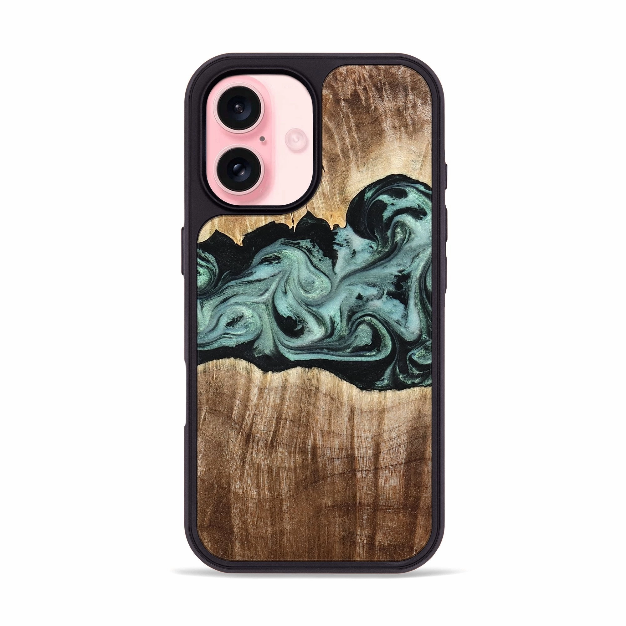 Anti Scratch Coating Iphone 16 Wood Phone Case - Alessia (Green, 778675)