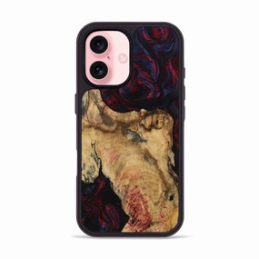 Scratch Resistant Ultra Slim Protector Iphone 16 Wood Phone Case - Dale (Red, 780957)