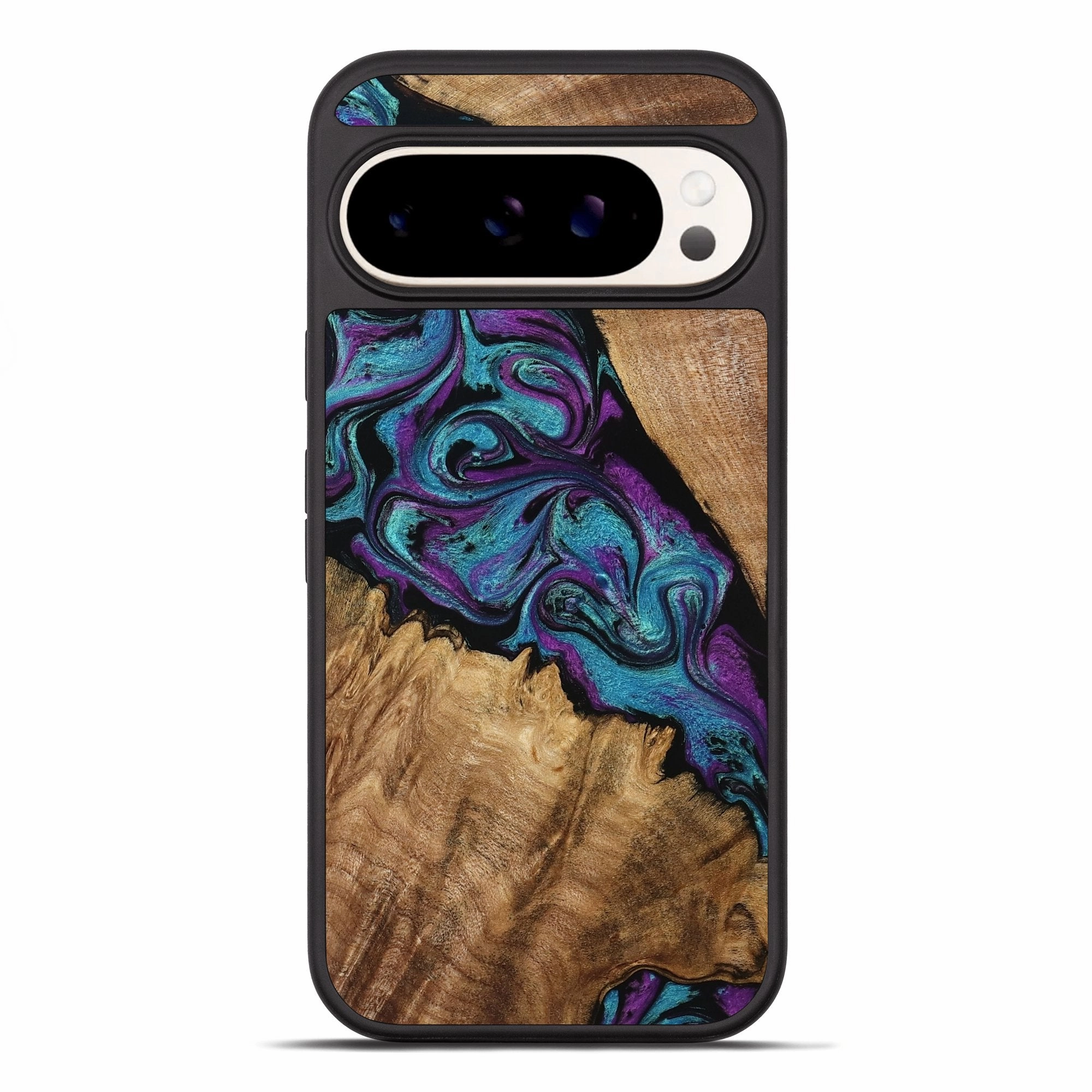 Pixel 10 Pro Xl Wood Phone Case - Hiram (Purple, 778307) Scratch Proof Glass Edge Protection