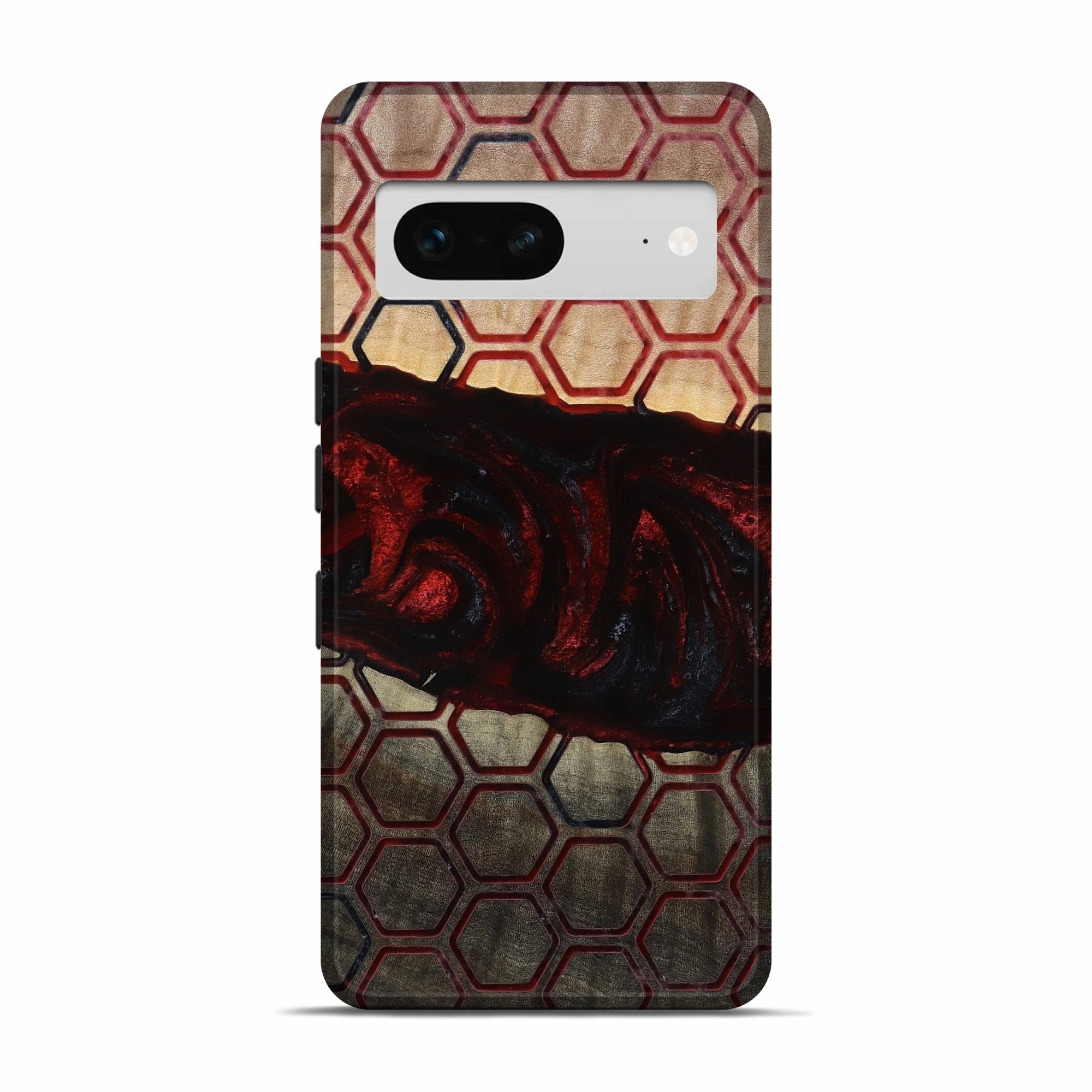 Reinforced Corners Fingerprint Resistant Coating Pixel 7 Wood Live Edge Phone Case - Izan (Pattern, 776946)