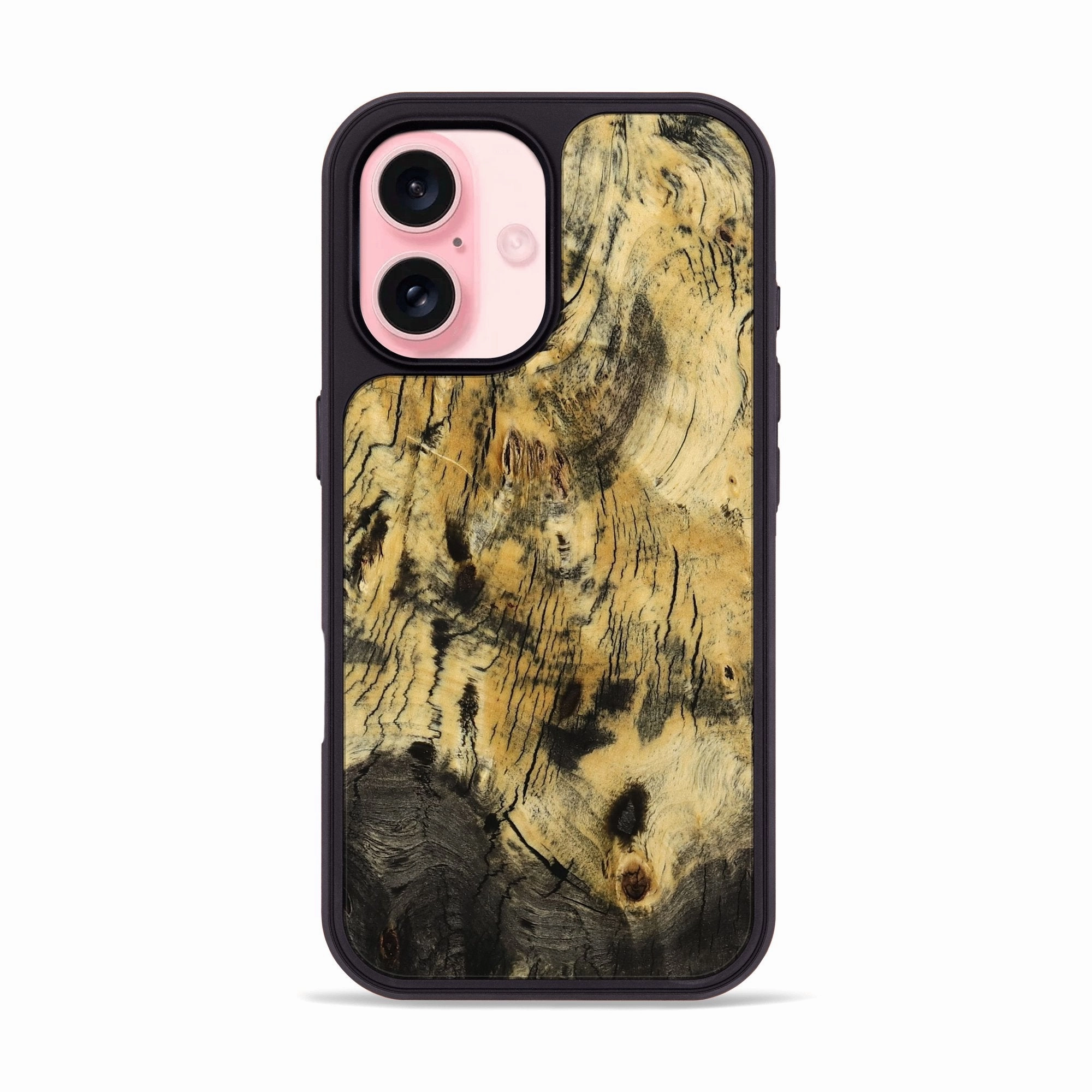 Iphone 16 Wood Phone Case - Roscoe (Wood Burl, 779639) Anti Fingerprint Shield Anti Fingerprint Film