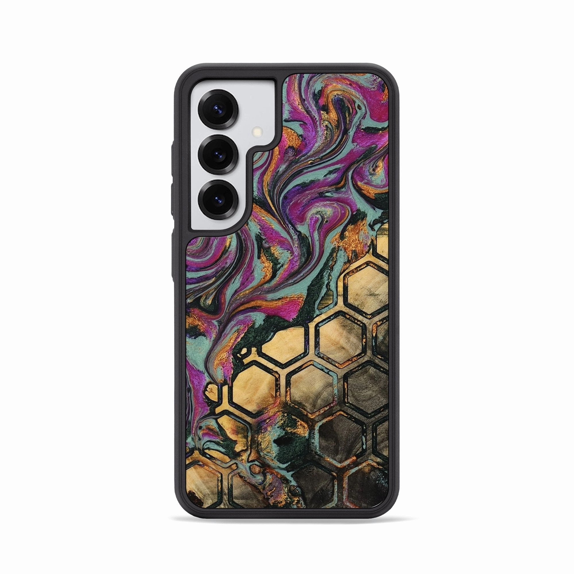Tempered Glass Galaxy S25 Wood Phone Case - Fallon (Pattern, 777673)