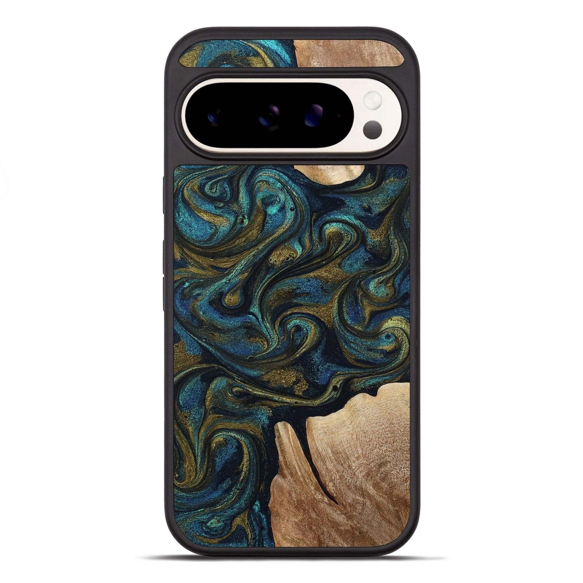 Screen Guard Privacy Screen Pixel 10 Pro Xl Wood Phone Case - Amani (Teal & Gold, 781139)