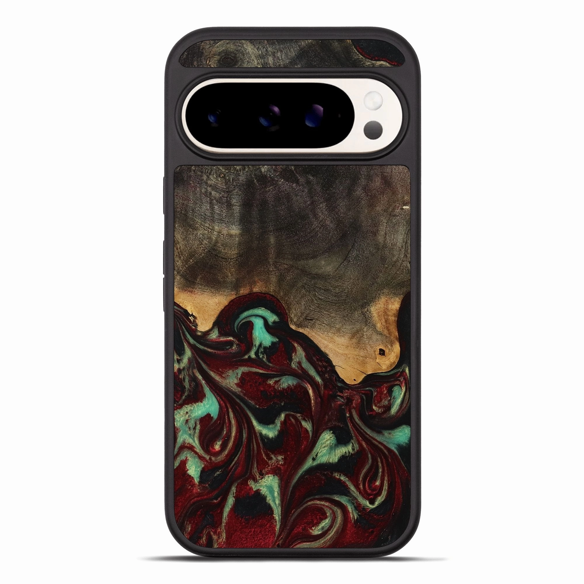 Pixel 10 Pro Xl Wood Phone Case - Ulises (Red, 770734) Screen Defense Anti Finger Smudge