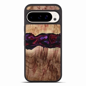 Pixel 10 Pro Xl Wood Phone Case - Lemuel (Red, 777578) Rounded Edges Ultra Slim Protector