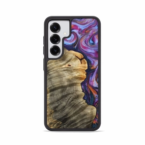 Galaxy S25 Wood Phone Case - Ona (Blue, 777625) Anti Finger Grease Impact Resistant