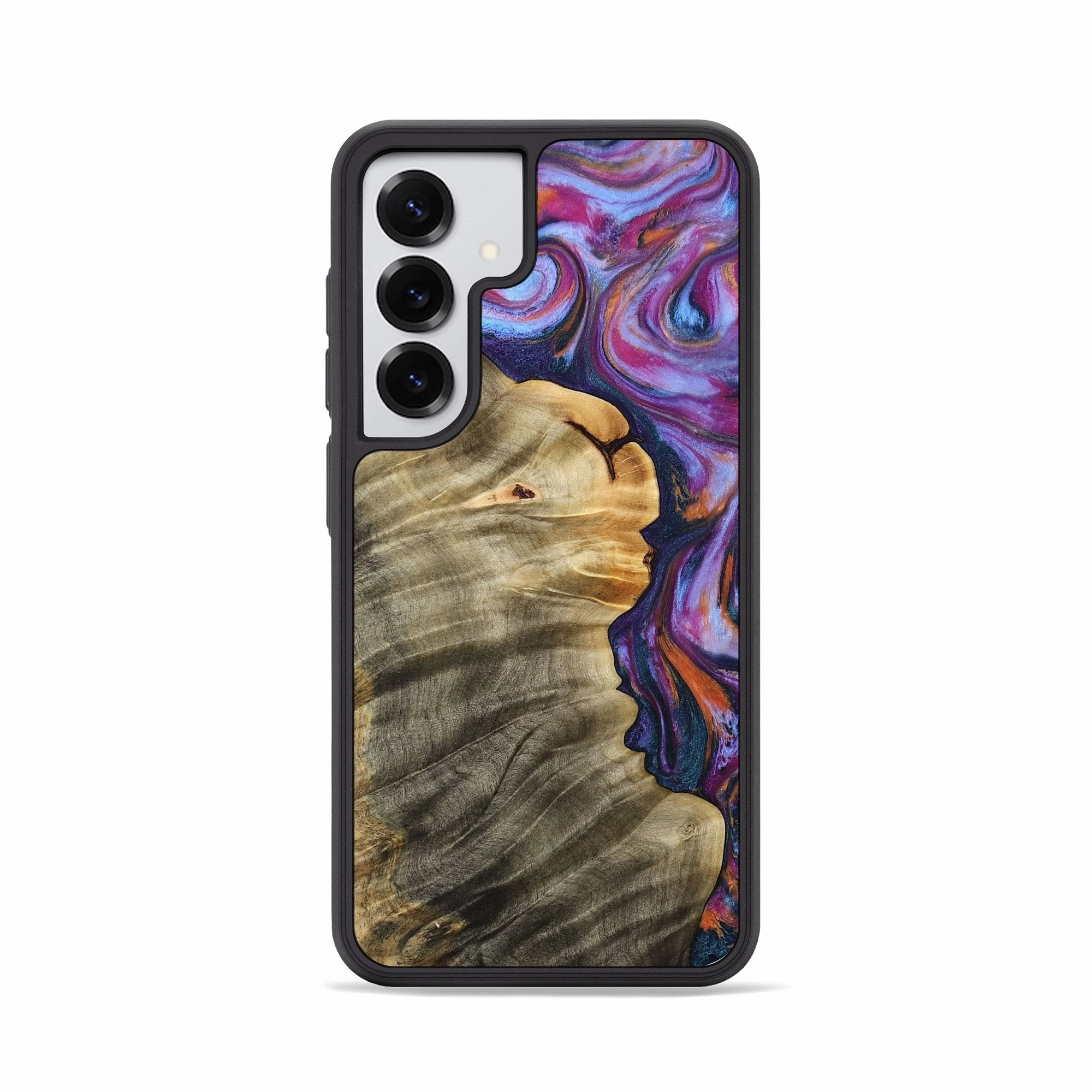Galaxy S25 Wood Phone Case - Ona (Blue, 777625) Anti Finger Grease Impact Resistant