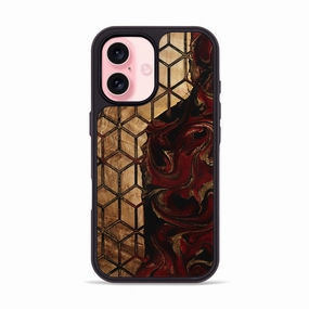 Iphone 16 Wood Phone Case - Jonnie (Pattern, 775921) Anti Static Edge Protection