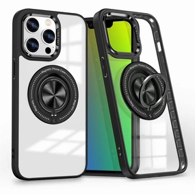 Phonix Case For Iphone 15 Plus Ring Holder Case Compatible With Magsafe Scratch Protection Anti Finger Smear