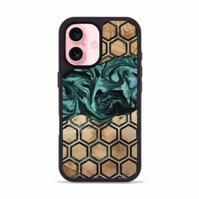 Iphone 16 Wood Phone Case - Evie (Pattern, 776021) Protective Layer