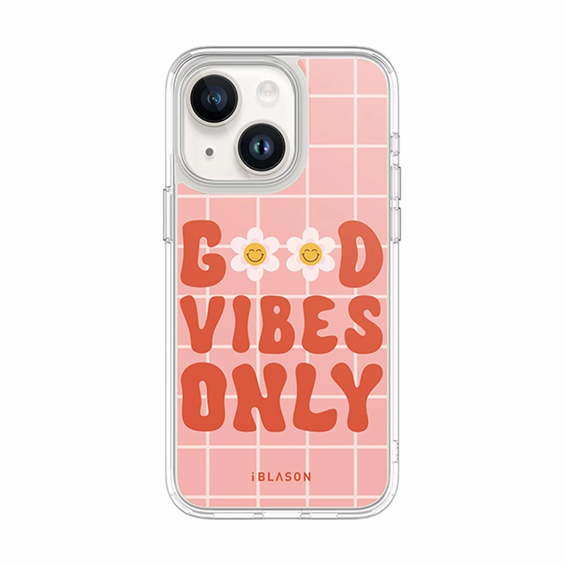 Iphone 14 Plus Halo Magsafe Cute Phone Case - Retro Good Vibes Impact Resistant