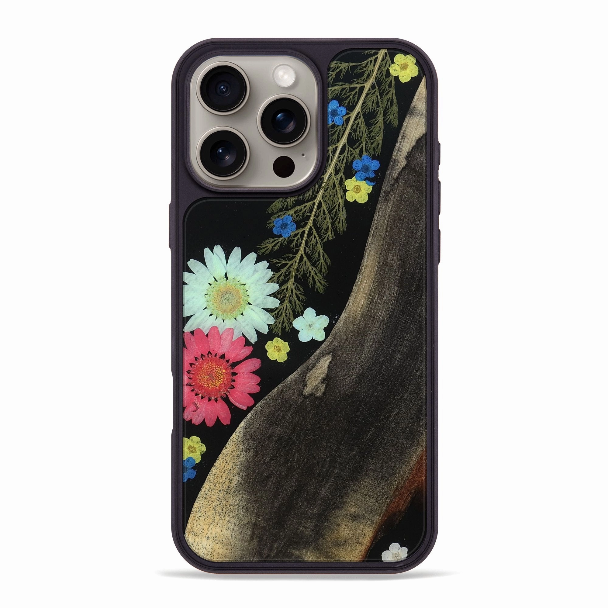 Iphone 16 Pro Max Wood Phone Case - Gwen (Bloom, 781379) Scratch Resistant Glass