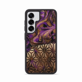 Tempered Screen Protector Galaxy S25 Wood Phone Case - Wm (Pattern, 778209)
