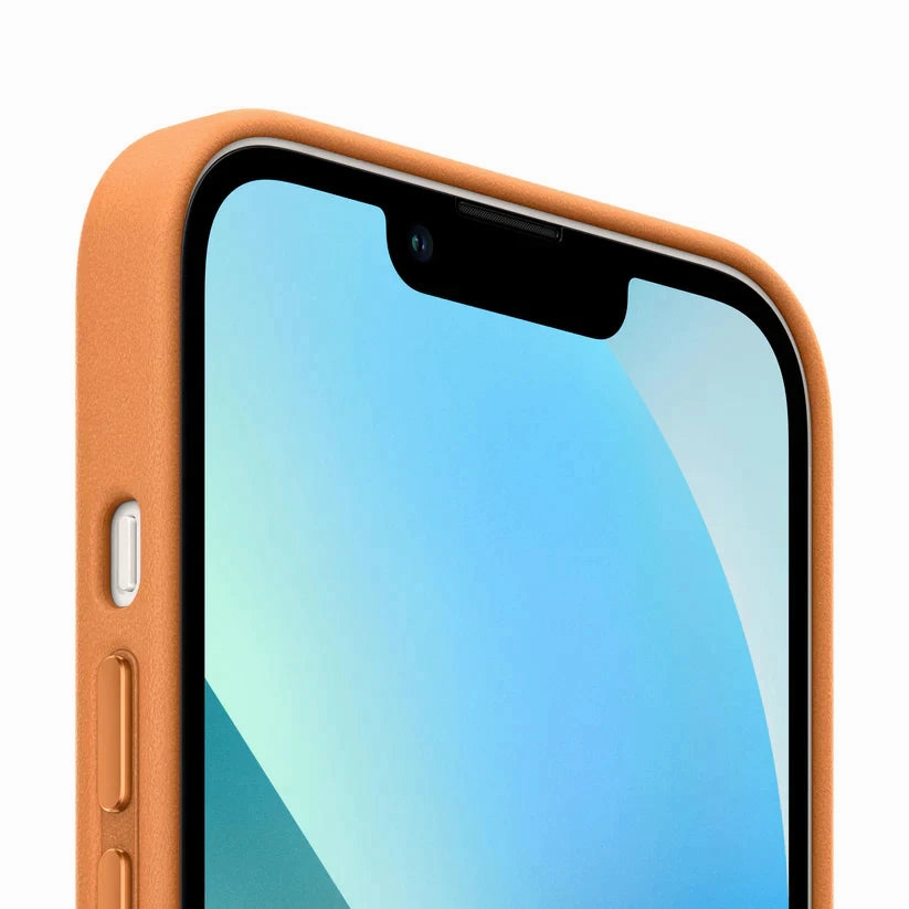 Leather Case - Golden Brown - Iphone 15 Series Rounded Edges Anti Finger Streak