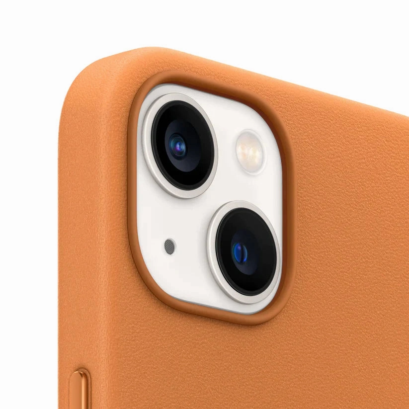 Leather Case - Golden Brown - Iphone 15 Series Soft Edge