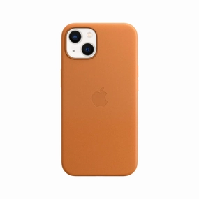 Anti Finger Smudge Film Ultra Thin Leather Case - Golden Brown - Iphone 15 Series