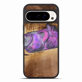 Easy Apply Anti Shock Film Pixel 10 Pro Xl Wood Phone Case - Nayeli (Purple, 777549)