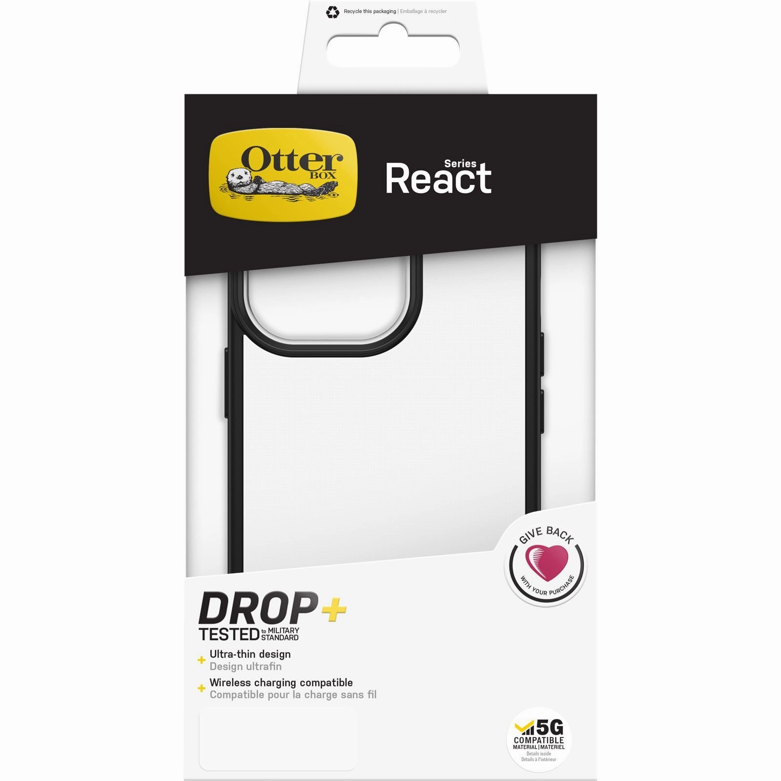 Fingerprint Repellent Bubble Free Installation Otterbox Case React Series Case Black For Samsung A Series