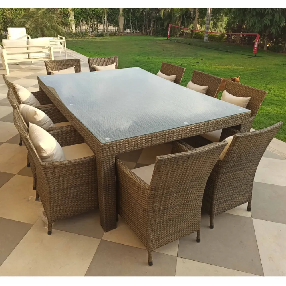Outdoor Corner Seating Set for 10 People from Miden Home OS-Rt-001-W
