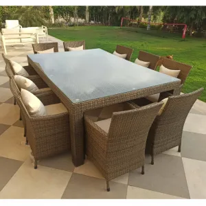 Outdoor Corner Seating Set for 10 People from Miden Home OS-Rt-001-W