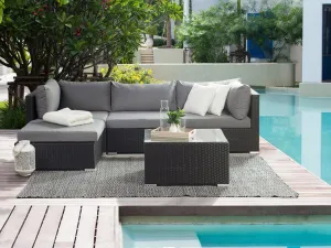 Outdoor Corner Seating Set for 4 People from Miden Home OS-Rt-122-W