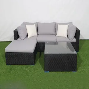 Outdoor Corner Seating Set for 4 People from Miden Home OS-TOK-013-W